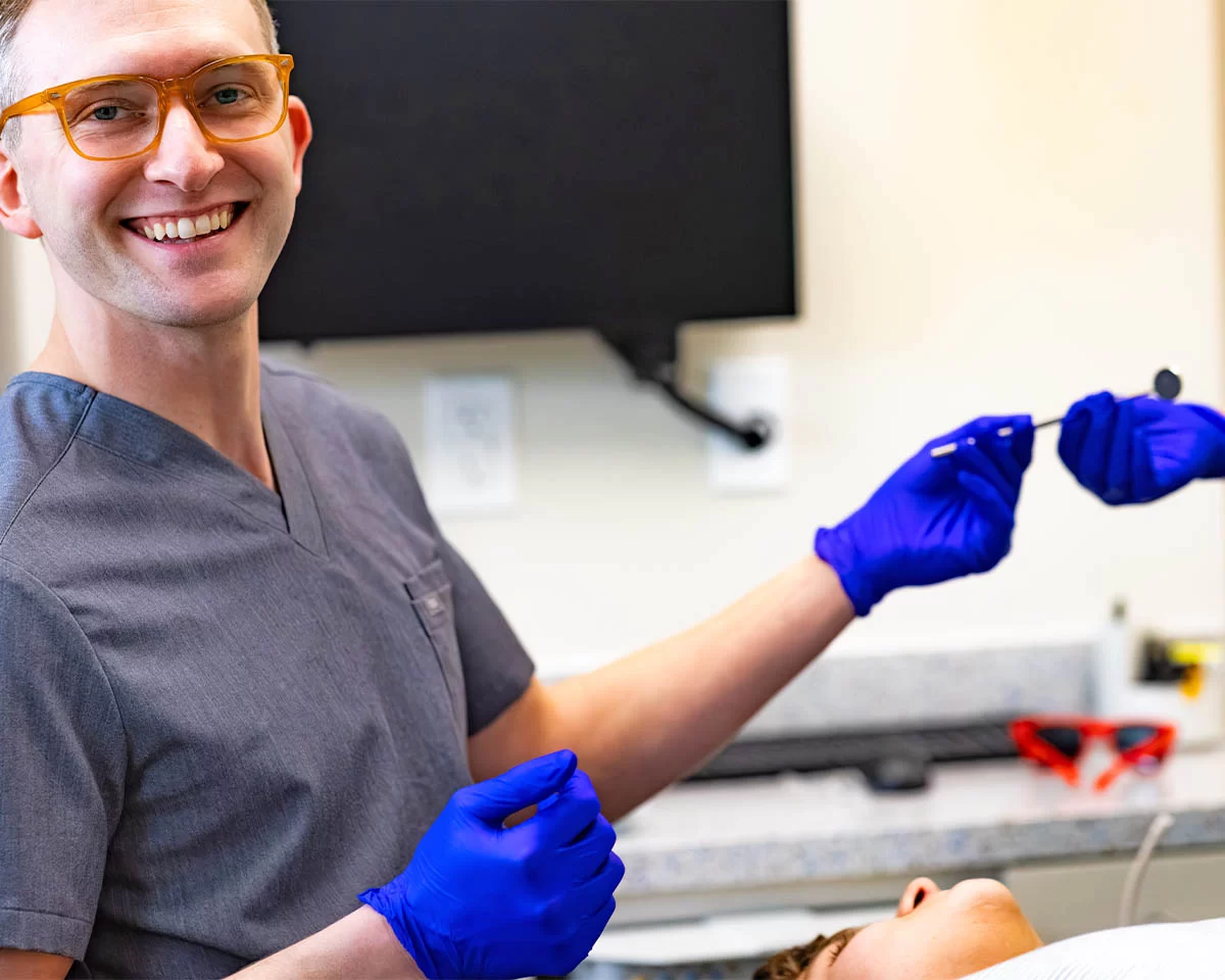 Dr. Adams at work